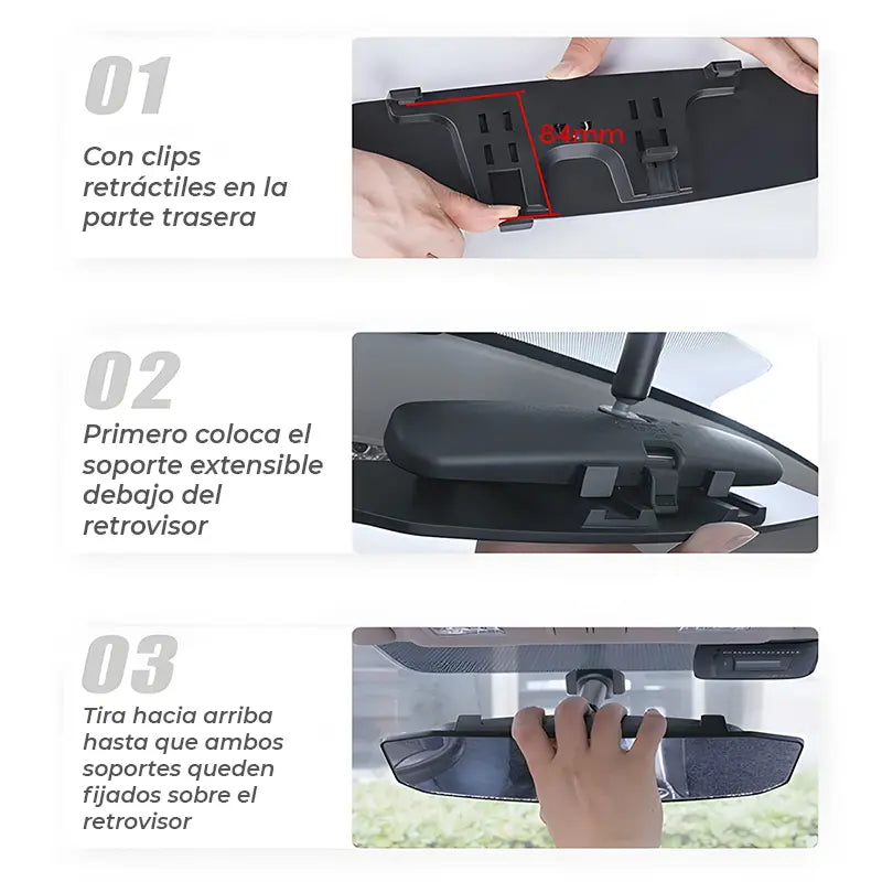 Espejo Retrovisor Curvo HD – Amplía tu visión y conduce con más seguridad