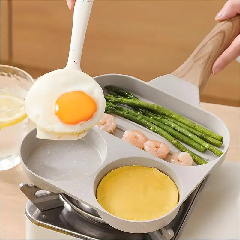 PROMO 2X1: Sartén de 3 espacios ¡Cocina todo a la vez y ahorra tiempo! 🍳