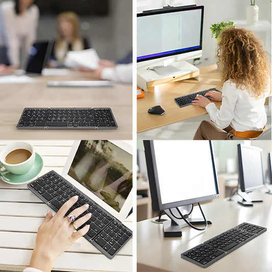 Teclado Inalámbrico Plegable: Convierte cualquier espacio en tu oficina portátil 🚀