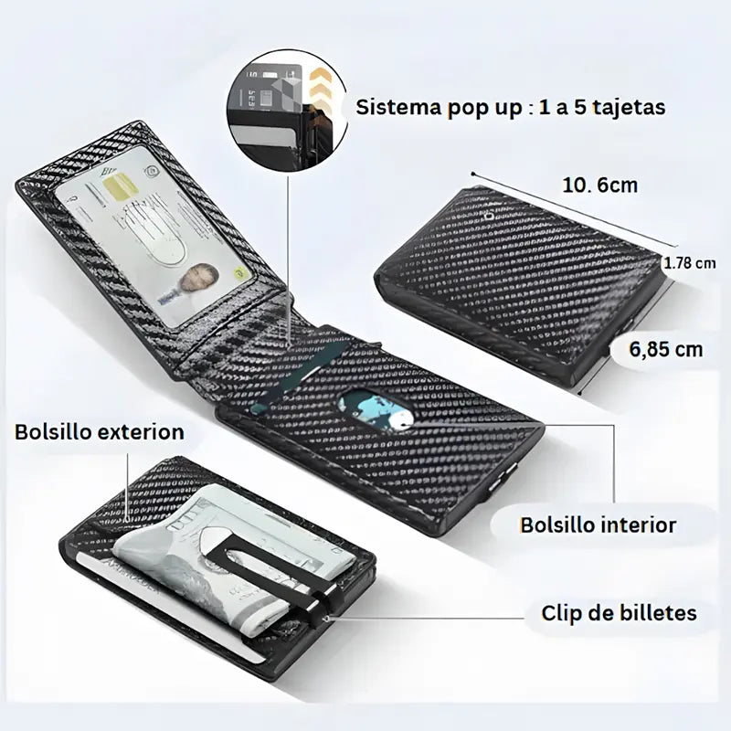 Billetera Inteligente con Rastreo para iPhone: Protege tus tarjetas y localízala en segundos 📲