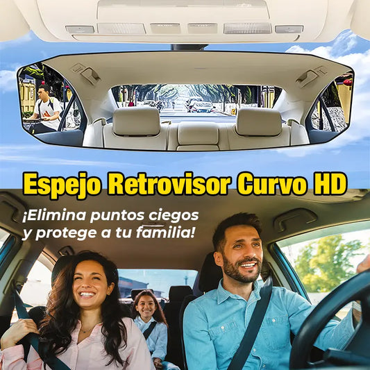 Espejo Retrovisor Curvo HD – Amplía tu visión y conduce con más seguridad