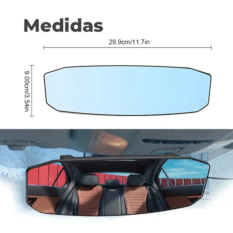 Espejo Retrovisor Curvo HD – Amplía tu visión y conduce con más seguridad